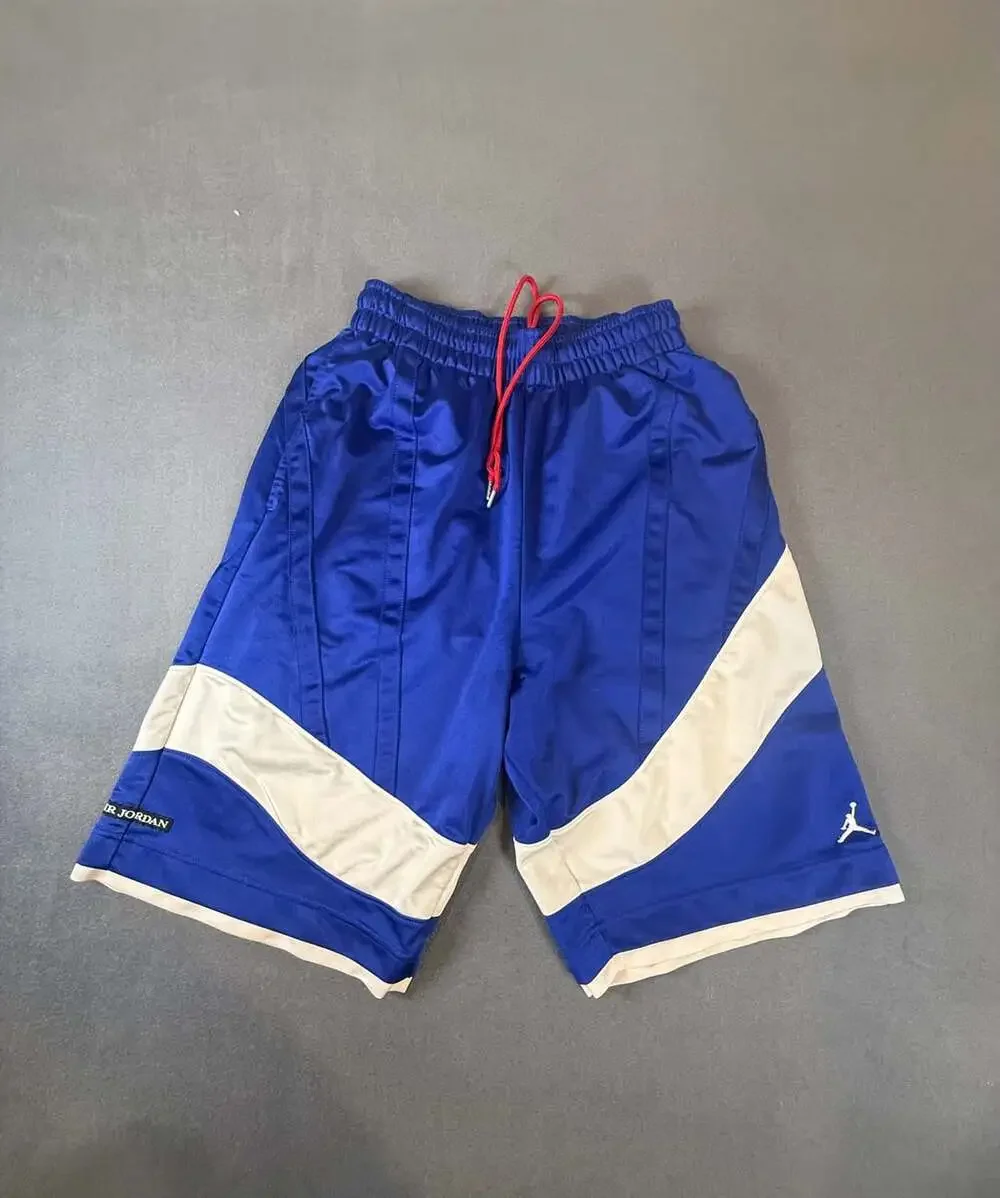 Nike Air Jordan Satin Diamond Basketball Shorts Blue White Red Size S
